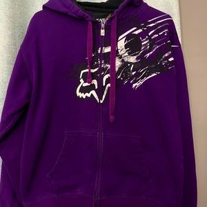 Fox Riders Company purple zip up hoodie